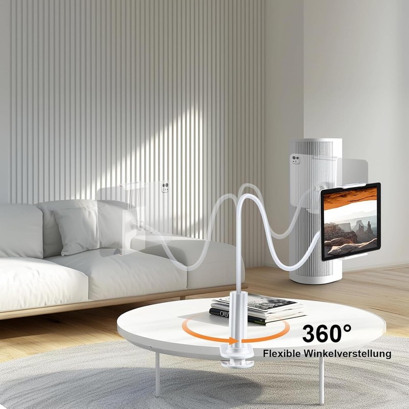 ZQuintuplian 2Pcs Tablet Holder, White Tablet Stand For Reading In