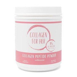Polvo de péptido de colágeno para mujer (16 oz) – alimentado con zacate, pasto elevado, suplemento de proteína hidrolizada sin sabor – por Collagen For Her