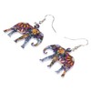 DUOWEI Cartoon Elephant Acrylic Earrings Jungle Animals Dangle Jewelry for