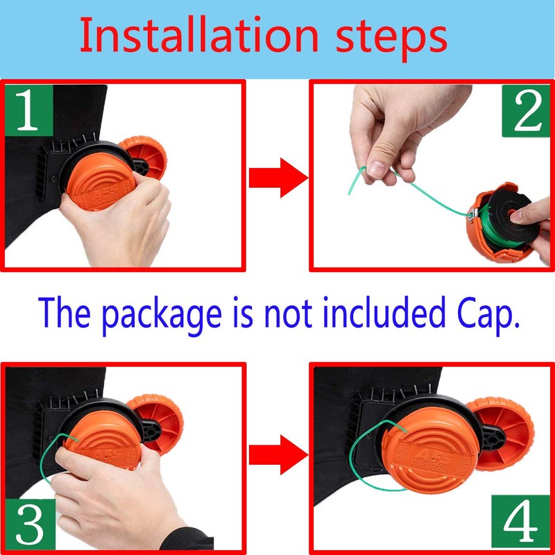 30ft 0.080-inch DF-080 Trimmer Replacement Spool Compatible with Black Decker