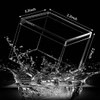 Gokelomg 8 Pieces Transparent Acrylic Plastic Square Jewellery Box Mini