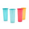 Tupperware Straight 16oz Stacking Tumbler Flat Seal Set of 4