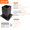 ITeVe.GD Post Anchor Base,Concrete Wood Fence Post Base for 4"