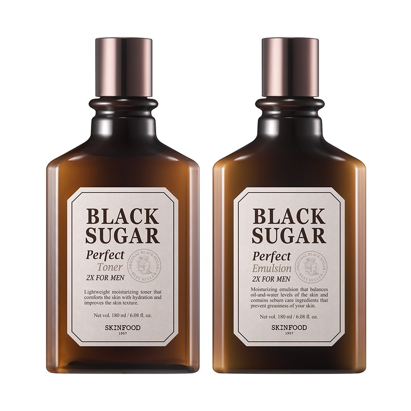 SKINFOOD Black Sugar Perfect Toner 2X For Men 180ml -