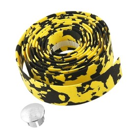 BULLSPANN Bicycle Handlebar Tape Wrap Bar Connector for Bicycle 195cm 1 Set Yellow Black