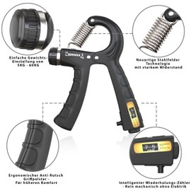 Alphaskin© Hand and Finger Trainer, Improved Concept 2020, Forearm Training Device, Grip Strength Trainer for Fitness and Strength