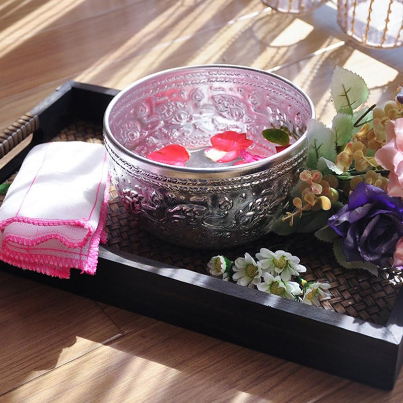 IMIKEYA Thai Bowl Incense Bowl Retro Aluminium Bowl Incense Bowl