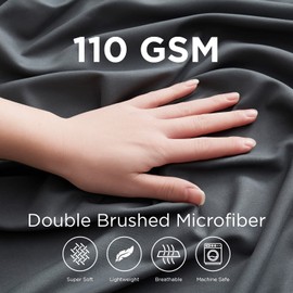 Empyrean Charcoal Grey Extra Deep Pocket King Fitted Sheet Only, Hotel Luxury King Size Fitted Sheets Easily Fits 18 to 24 Inch Mattress, Super Soft, Wrinkle-Free Bottom Sheets with Corner Straps