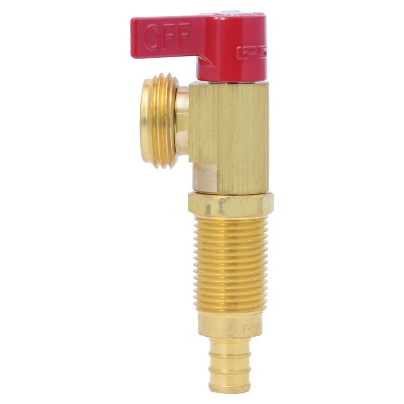 SharkBite 1/2 Inch Crimp Washing Machine Valve, Hot, Brass Plumbing