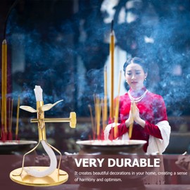 DOITOOL 2 Pack Oil Lamp Floating Wick Buddhist Ghee Lamp Holder Candle Holder Oil Cork Disc Tibetan Incense Stick Holder for Buddhist Altar Supplies, 1.6 x 2.2 inch