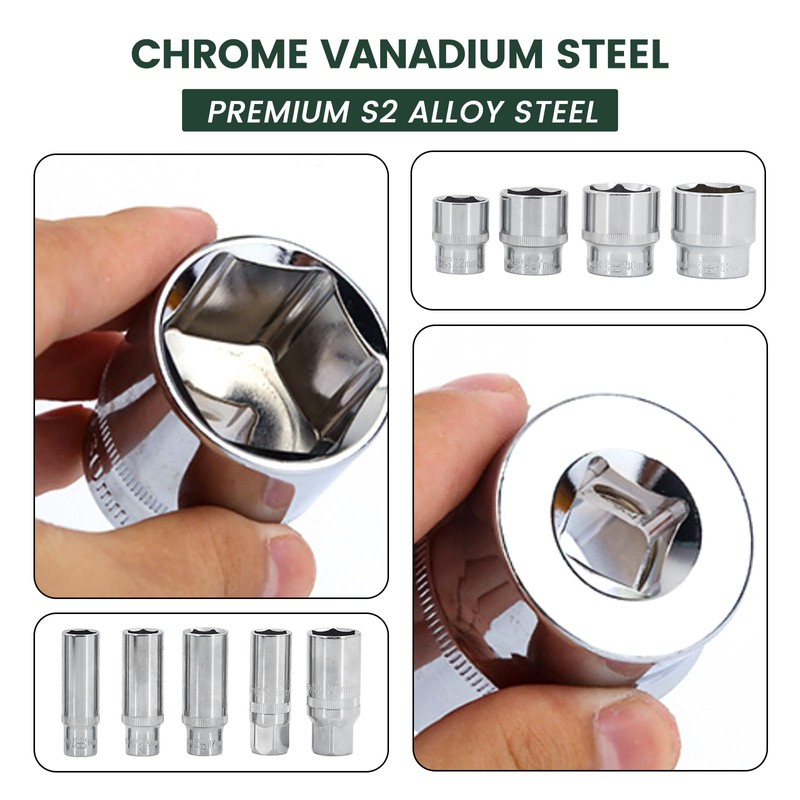 Dawot 124pcs Socket and Drive Tool Set, Mechanics Tools Kit