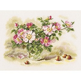 RTO M523 Briar Cross Stitch Kit, Cotton, Multi-Colour, 28 x 20 cm