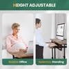 FAHKNS C Desk on Wheels, Height Adjustable Overbed Desk with