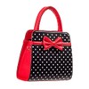 Banned Carla Retro Bag 50s Rockabilly Polka Faux Leather Top