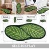 Green Bathroom Runner Rug - Leaf Long Bath Mat Plant