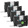 GREENCYCLE 4 Pack Compatible for Brother P-Touch Hse211 Hse-211 Hs-211