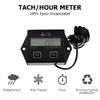 Small Engine Hour Meter and Digital Tachometer, Waterproof Inductive Tacho