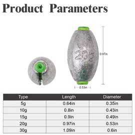 MAFIMOEA 10-25 pcs Egg Weights kit Split Shot Fishing Weights Assorted Set Removable Fishing Weights Salter Freshwater Drop Shot Weights Tackle