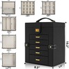 AKOZLIN Jewelry Box Organizer Functional Leather Jewelry Storage Case for