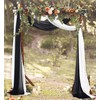 ShinyBeauty Wedding Arch Draping Fabric - Black & White 2