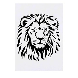 'Lion Portrait' Temporary Tattoo - Water Resistant, Skin-Safe, Non-Toxic Transfer (TO00082749)