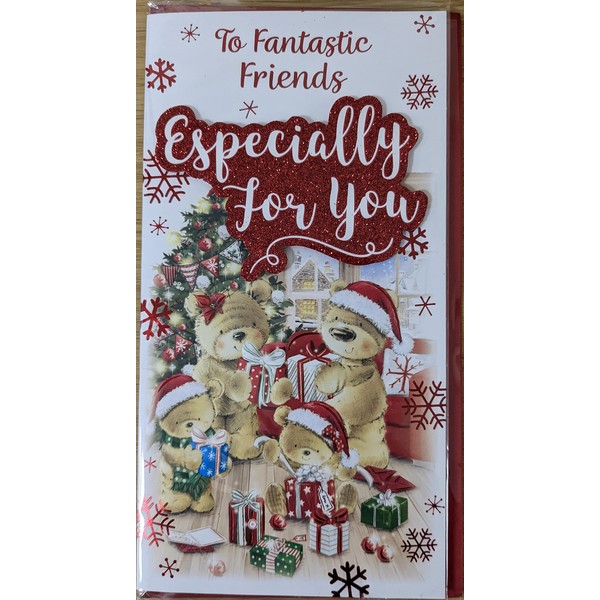 to Very Special Friends at Christmas Card White L