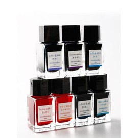 파일럿 INK 15 컬러 잉크 그라디언트 내추럴 없음 24색 바이알 15ML 차단 이로시즈쿠 비탄소 Pilot INK 15 Color Ink Gradient Natural None 24 Colors Vial 15ML Block Iroshizuku Bitan So [Ajisai]