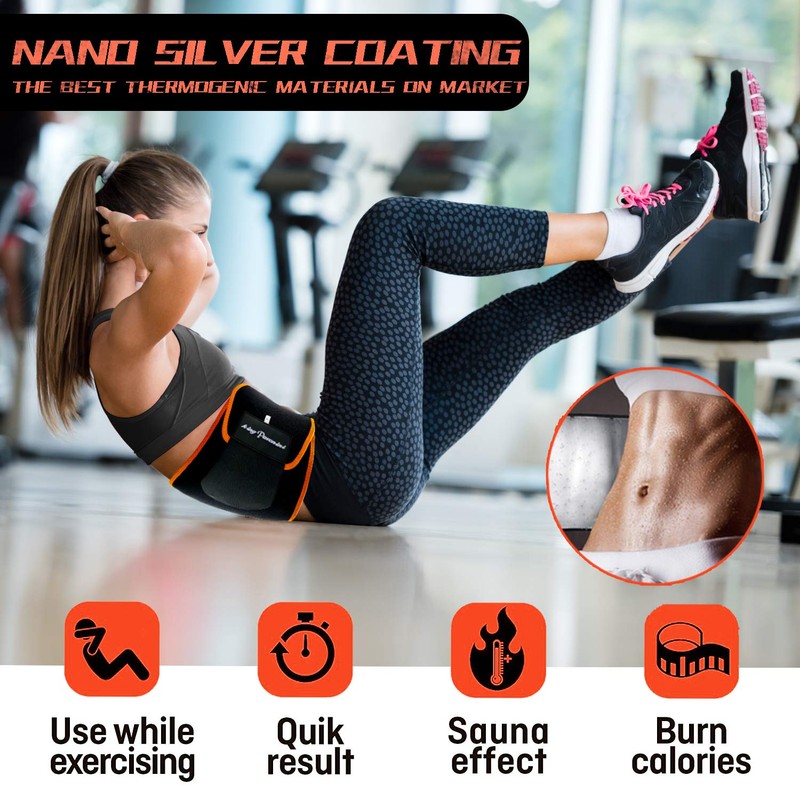KingPavonini Waist Trainer Waist Trimmer Sweat Belt for Men Women