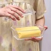 Clear Glass Butter Dish with Lid for Countertop, 6.5" Crystal