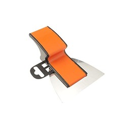 Trevendo Flexogrip Professional Surface Spatula with Z-Handle - 0.3 mm Stainless Steel Blade - Extra Light for Drywall, Walls and Ceilings Plastering - Facade Spatula, Wide Spatula - 10 cm