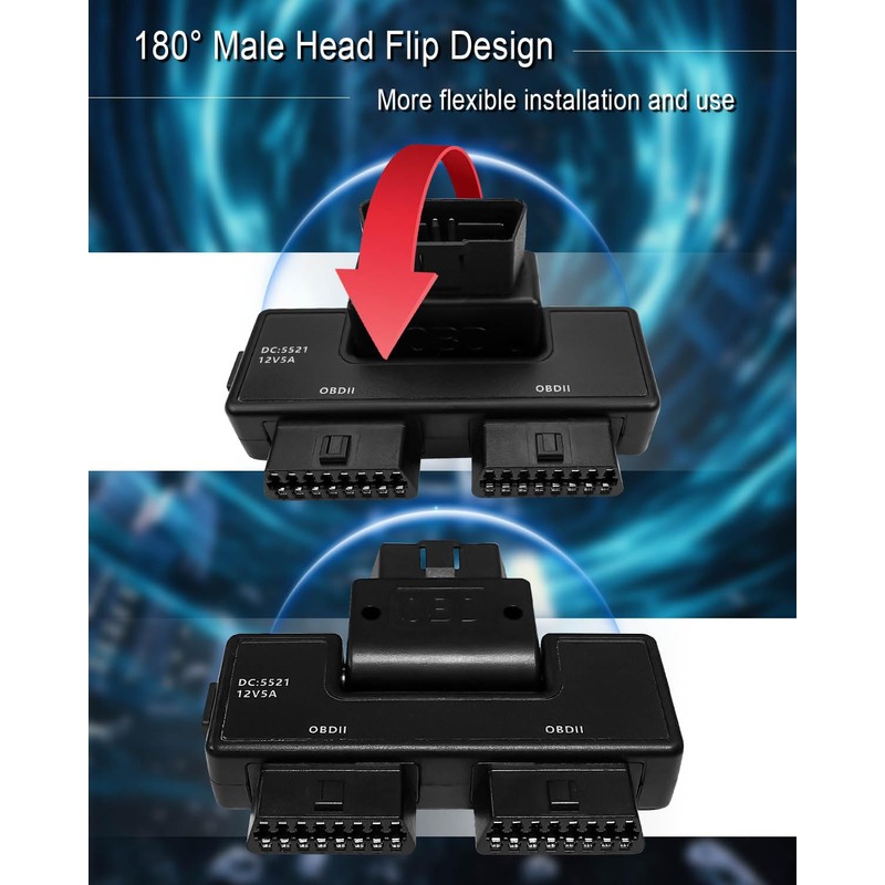 TIKSCIENCE OBD Cable Splitter, OBDII Full 16 Pin 1 Male