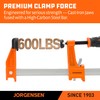 JORGENSEN 2-pack Steel Bar Clamps Set, 12-inch Medium Duty, 600