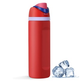 ZAKVOP Thermos Flask with Straw, 710 ml Stainless Steel Drinking Bottle with 2-in-1 Lid, Sports Bottle, BPA-Free, Insulated Bottle for Hot and Cold Drinks Water Bottle