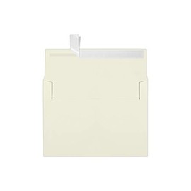 LUXPaper A7 1/2 Square Flap Self Sealing Envelopes for RSVP Cards, Invitations, Announcements, Notes with Peel & Press - 60lb Natural, Size: 5 1/2 x 7 1/2, 50 Pack - 4980-202-50