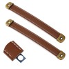 2 Pcs Leather Handles for Drawers Leather Trunk Handles Leather