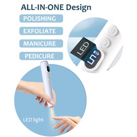 Electric Nail Drill & Gel Polish Remover - 5-Speed Cordless Nail File Filer Grinder - Rechargeable Manicure Kit for Acrylic Gel Nails Cuticle Callus Remover - Electric Nail Drill Buffers for Women