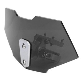 Motorcycle Windscreen Extension, Motorcycle Acrylic Heightened Adjustable Clip On Wind Deflector Windscreen Extension for Motorbike (Smoky Black)