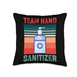 Germaphobe Team Hand Sanitizer Funny Throw Pillow
