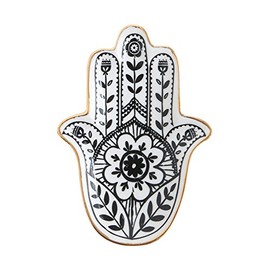 SaiDeKe Home Trinket Dish Hand Small Jewelry Tray Ring Dish Holder Decorative Plate Hamsa Hand