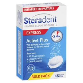 Steradent Buy Steradent Active Plus Denture Cleansing Tablets 48 Pack Online