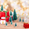 MELLIEX 60 PCS Miniature Artificial Christmas Tree Tabletop Snow Frosted