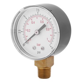 Nimomo Pressure Gauge - Mini Low Pressure Gauge for Fuel Air Oil Or Water 0-15psi/0-1bar BSPT