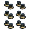 Beistle 12 Piece Legacy Toppers, Black/Gold