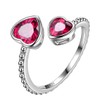 Aurora Tears Birthstone Adjustable Rings 925 Sterling Silver Birthstone Open