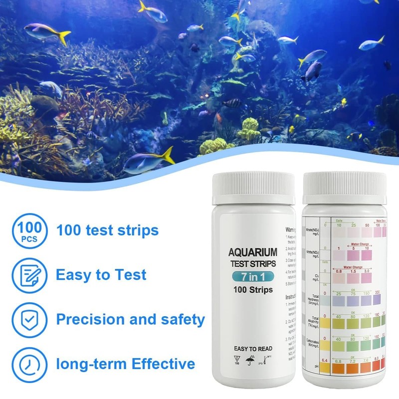 AIMALL Aquarium 7-in-1 Test Strips for Fish Tanks – Quick