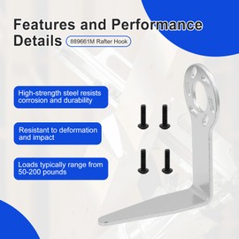 Laofudech 889661M Rafter Hook for Metabo HPT Tool Hanger Lightweight Aluminum Nail Gun Hook for Hitachi Framing Gun Hook NR83A5 NR83A5(S), NR83AA5, NV83A5, NR90AC5, NT65A5, NV75A5(2 PACK)