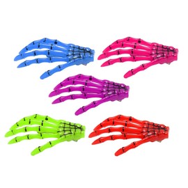 FRCOLOR Unique Skeleton Hair Clip 10pcs Gothic Clip Skull Bone Hair Accessories Random Color
