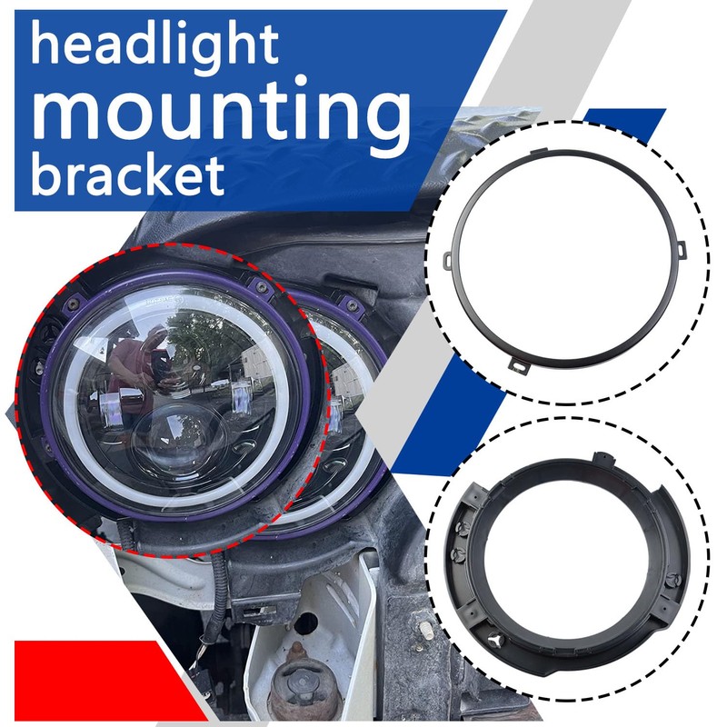 7 Inch Headlight Mount Bracket Retaining Bracket Ring kit Replacement