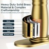 FORIOUS Brushed Gold Bathroom Sink Faucet Single Handle 3 Hole