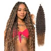 BATISI Curly Braiding Hair Ombre Brown Curly Crochet Hair for